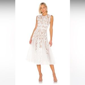 Bronx and Banco Saba Blanc Midi Dress in White XS(US2)